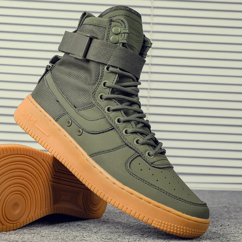 Мужская Уличная обувь и ботинки, высокие сверхлегкие боевые ботинки