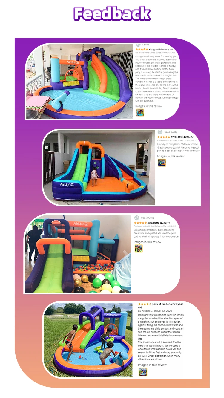 Outdoor Double Waterslide Inflatable Castle For Kids Jumping Bounce ...