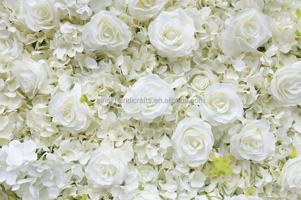 White Rose Flower Wall Backdrop For Wedding Photography Background