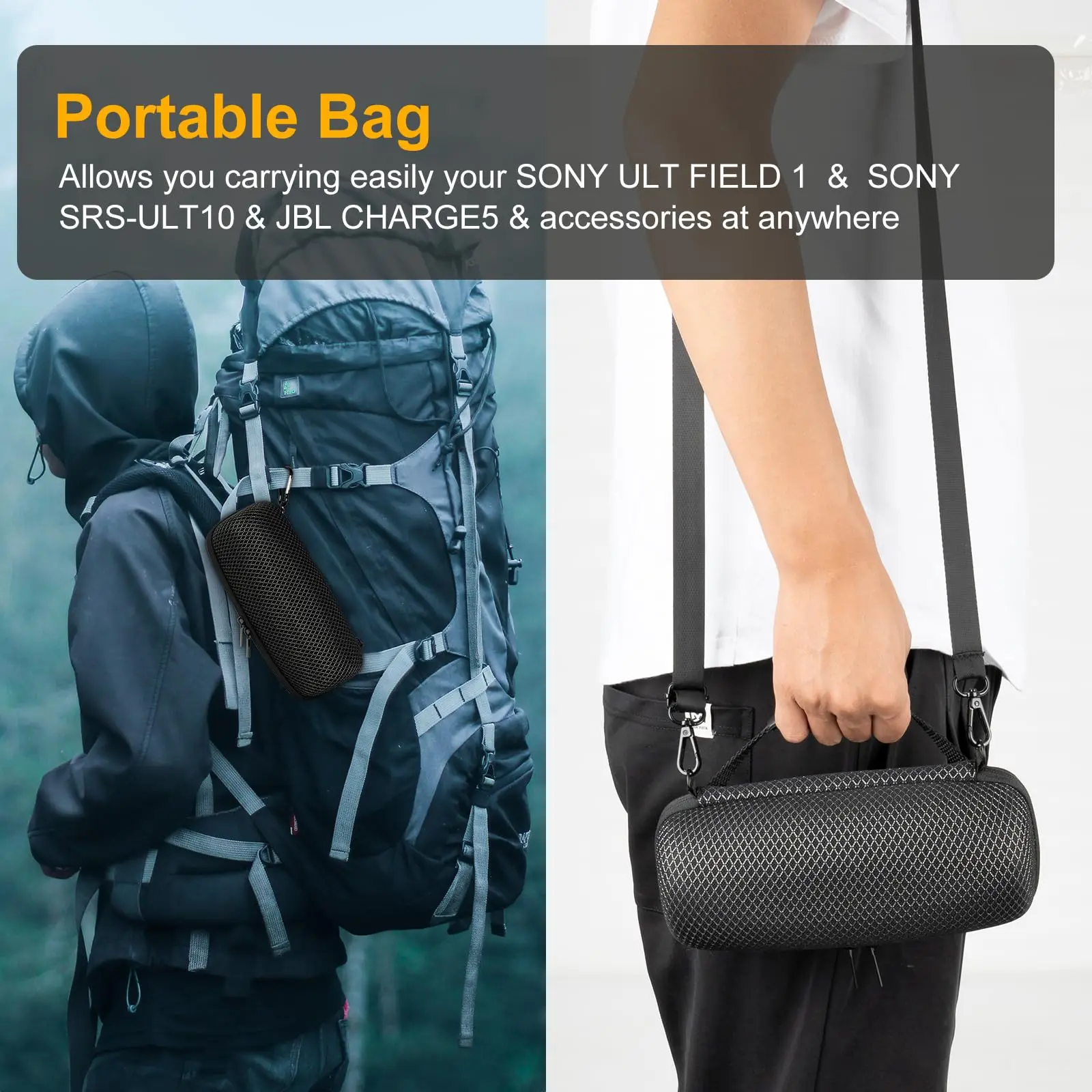 Eva Hard Carrying Case Design for Sony ULT Field 1 Wireless Portable Speaker Travel Protective Speaker Storage Bag