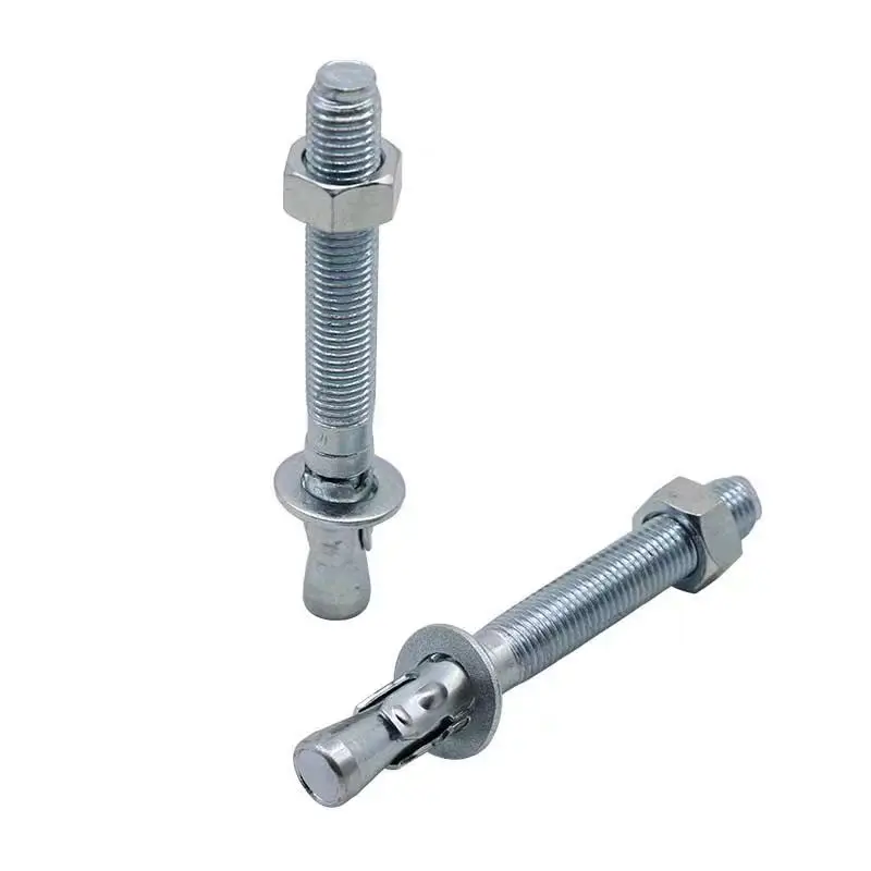 MALAXY 1/4 3/8 1/2 5/8 3/4 Stainless Steel Throught Bolt Concrete Wedge Anchor Bolts SS304 SS316 Wedge Anchor manufacture