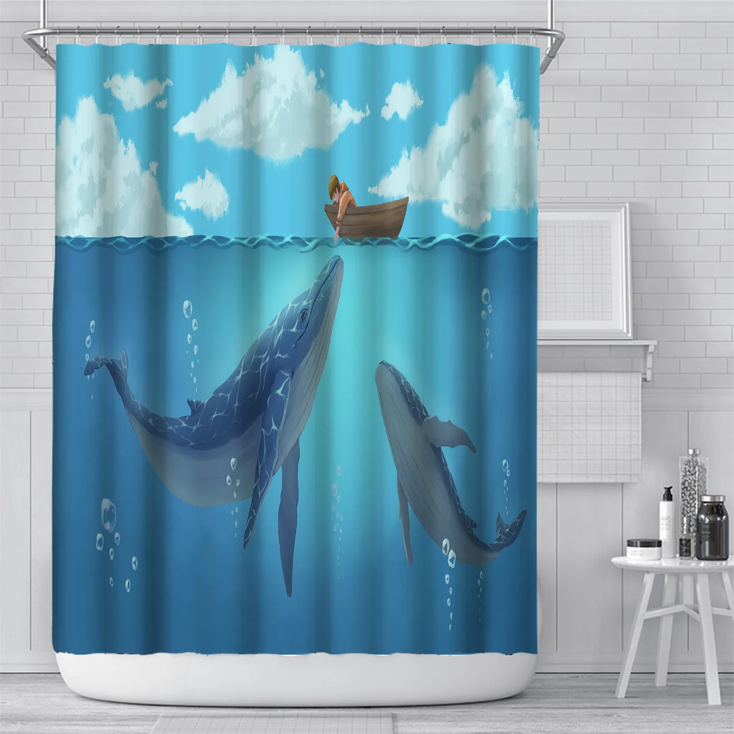 dolphin shower curtains cute ocean animal