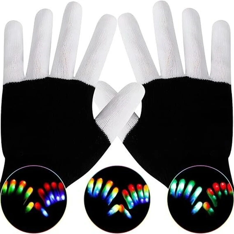 Gants LED Rechargeables WELKIN - 8 Ampoules, 3 Modes D'éclairage, Adaptables, Parfaits Pour Pêche, Bricolage Et Activités Nocturnes