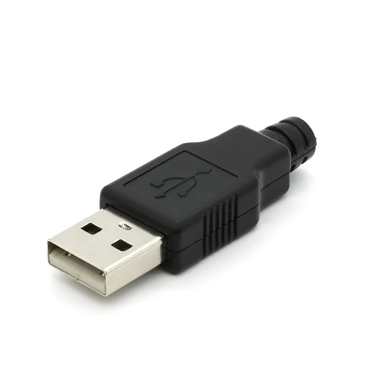 Горячая Распродажа USB 2 0 4 Pin A входящий штекер припоя соединительный узел в комплект поставки входит адаптер с пластиковый корпус