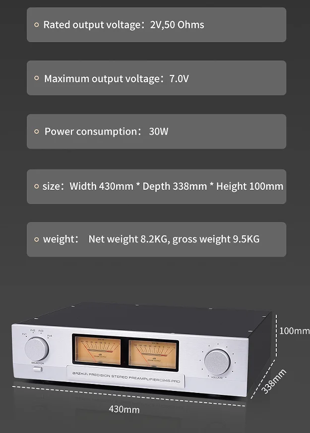 BRZHIFI electronic volume 245PRO preamplifier home amplifier system Audio details