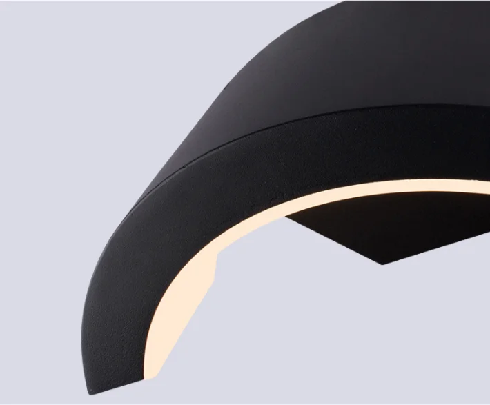 led outdoor waterproof human body induction wall lamp courtyard simple creative outdoor balcony door moon shaped wall lamp