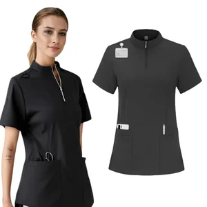 Short Sleeves V-neck Top Jogger Scrub Suit Doctor Nurse Uniform Surgical Uniformes Medicos Hospital Scrub Set