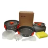 Juego de ollas SR310 + accesorios + mango de baquelita naranja