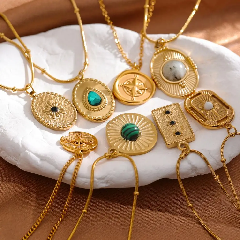 Yhpup Wholesale Gold Filled Stainless Steel Star Square Geometric