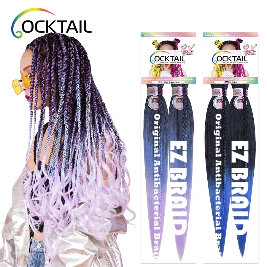 Private Label Hot Water Setting Synthetic Crochet Braid Hair Extension for Black People, Synthetic Hair for Braids Toyokalon