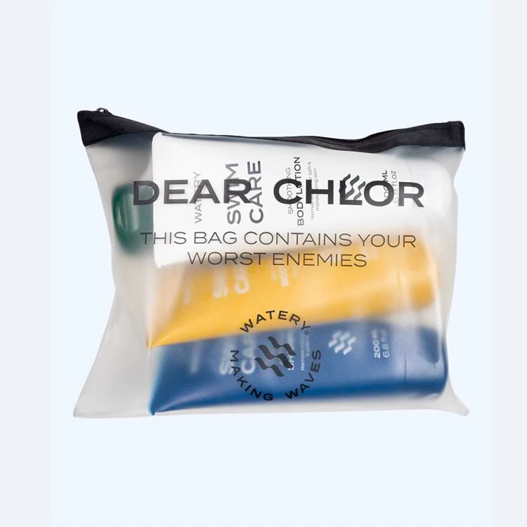 Custom Plastic Packaging Clear Vinyl Ziplock Waterproof Frosted Slider