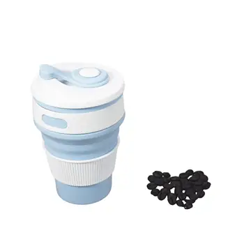 Outdoor Silicone Collapsible Travel Coffee Water Cup Portable Folding Pocket Water Bottle Suitable For Kitchen