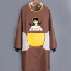 Hand-wiping smock brown and yellow bib