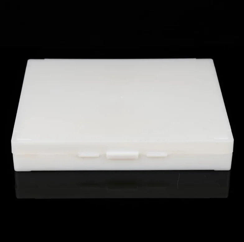 5/25/50/100 штук ABS предметных стекол микроскопа хранения ящик для хранения, оптовая продажа, белые, оранжевые коробки с пряжкой лабораторий пластиковый 25 шт