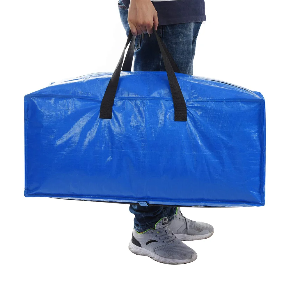 Wholesale Large Capacity Moving Travel Bag with Zipper Handle Custom Storage PP PE for Shopping for Travel
