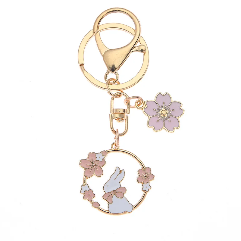 Chala Dragonfly With Flowers Charming Key Chain Purse Bag Fob Charm