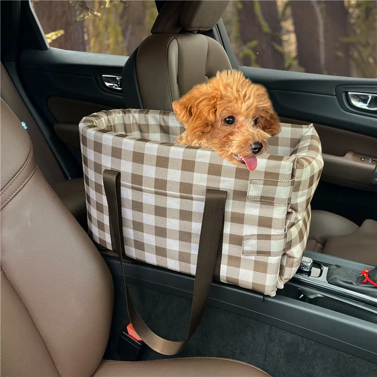 Geerduo Pet Travel Carrier Interactive Nonslip Center Console Dog Car ...