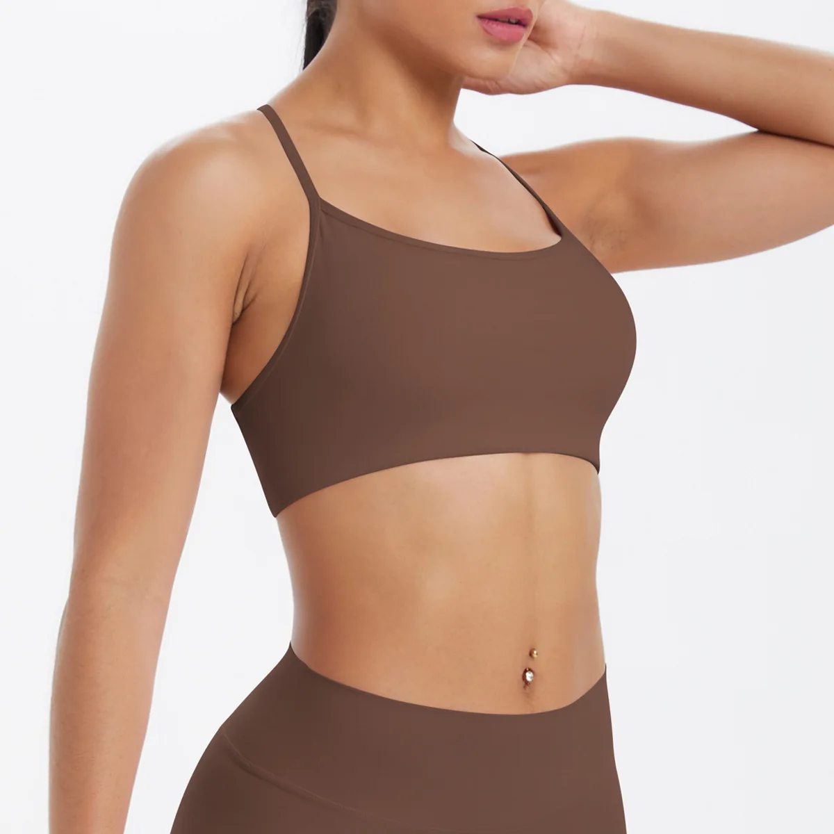 Women's Custom Brand Activewear Seamless Cross Back Sportswear Women Seamless Fitness Workout Sport Gym Yoga Wear