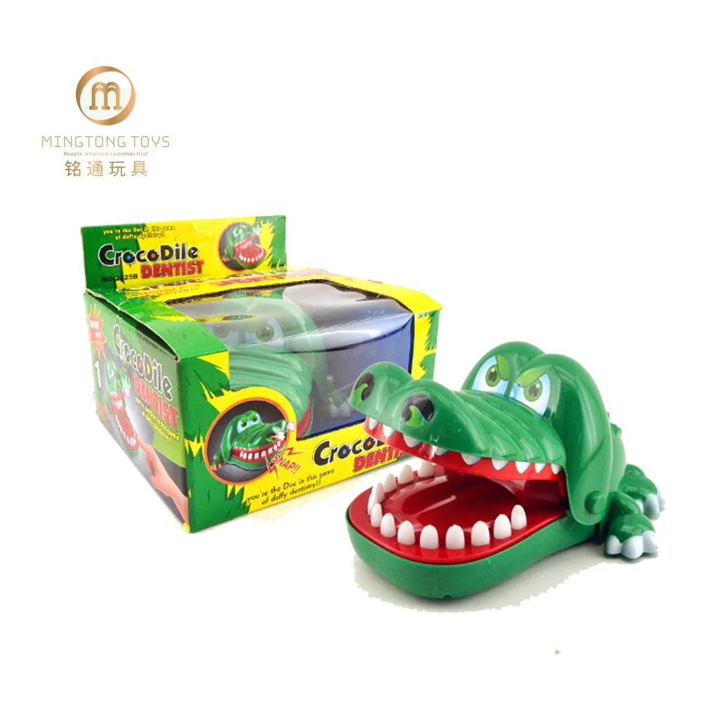 grand crocodile bouche dentiste morsure doigt jeu crocodile jouet