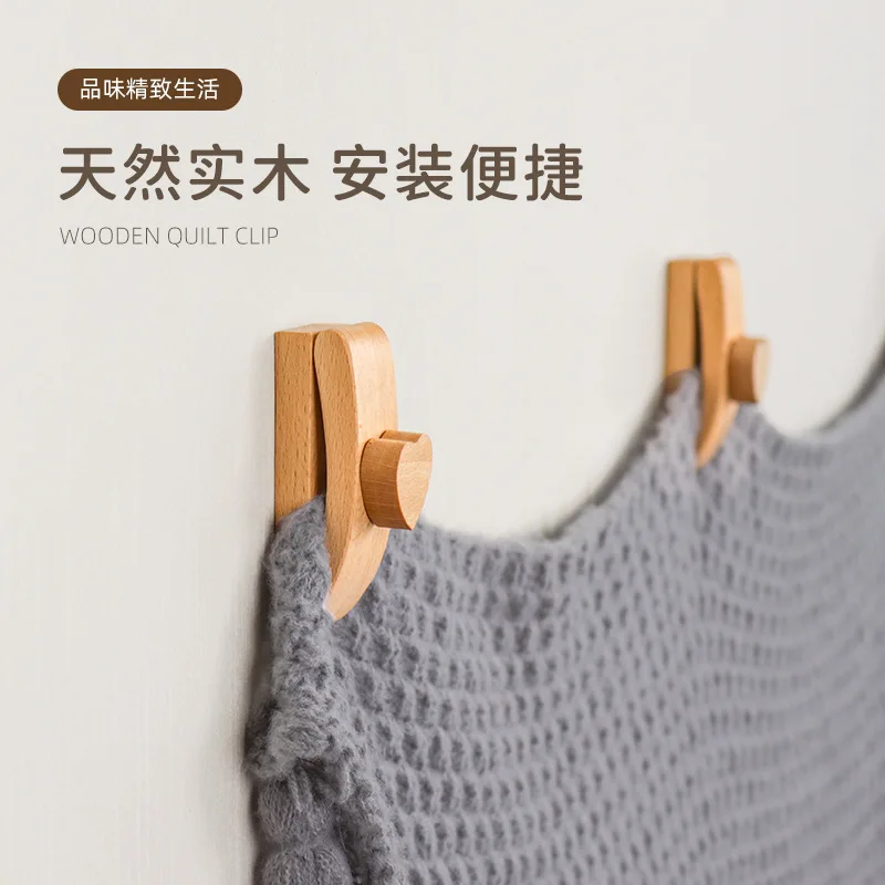Simple Wood Love Summer Quilt Wall Hanging Rack Clip Hook