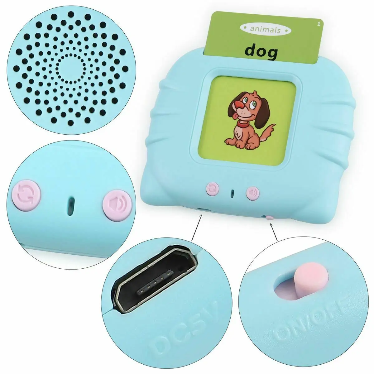 Electronic Learning Machine Early Educational Learning Toys Audible Flash Cards for Toddlers