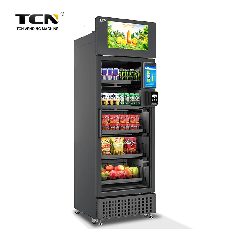 食品や飲み物用のTCNスマート冷蔵庫自動販売機フルーツマイクロ