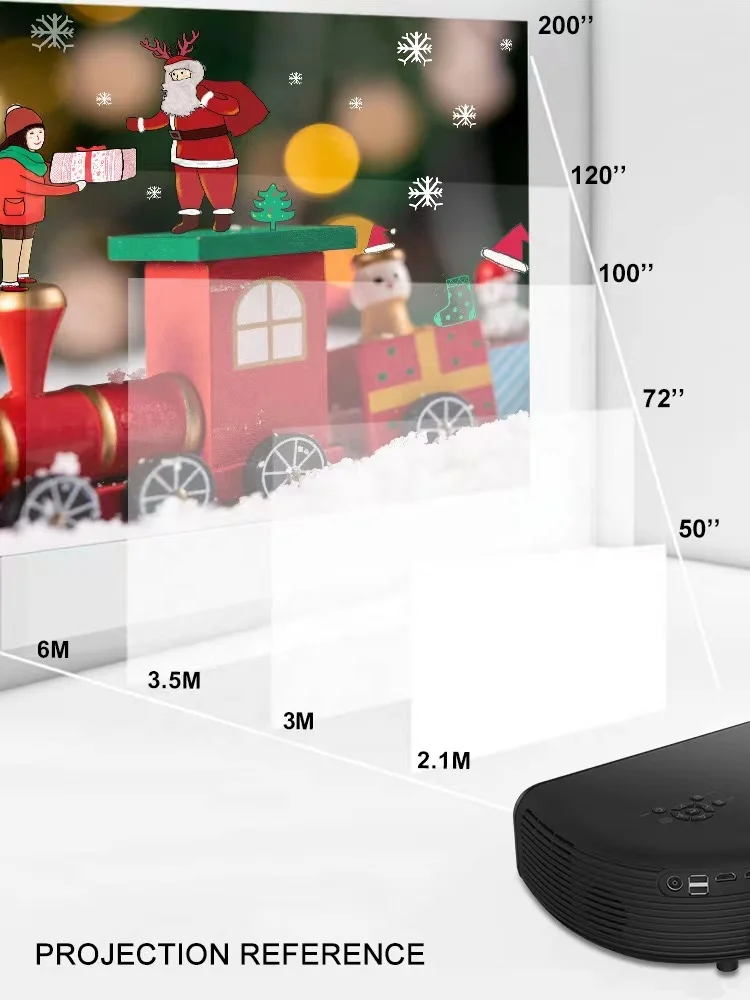 Newest Design CL760 Full HD LED Projector 4K 13000Lumens Native 1920x1080p Home Theater LCD Multimedia Projectors