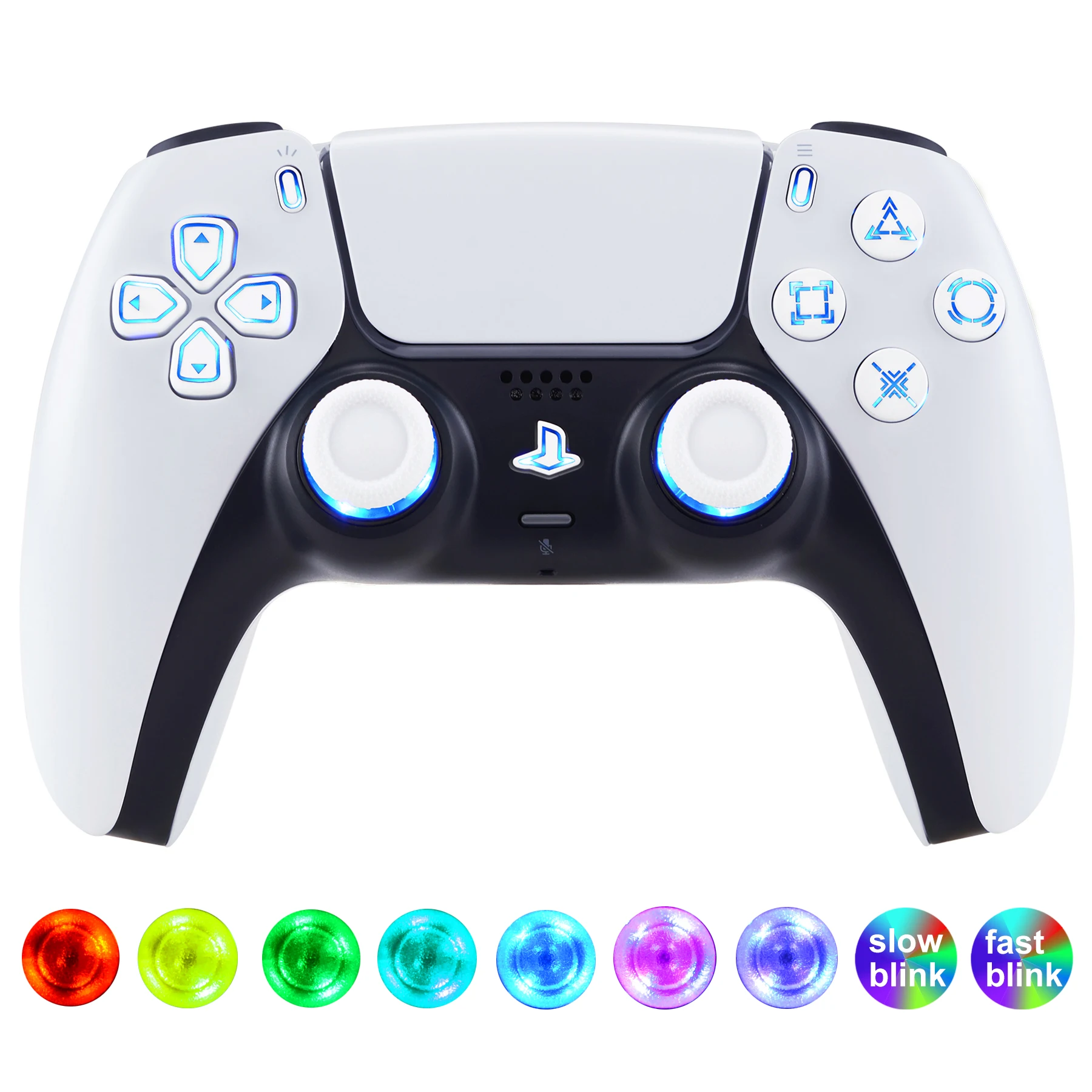 EXtremeRate LED照明改造キット PS5コントローラー用LEDキット フル 