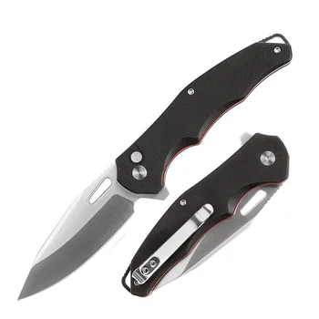 Custom G10 Handle Folding Hunting Knife Portable Outdoor Pocket Camping D2 Stainless Steel EDC OEM Customizable