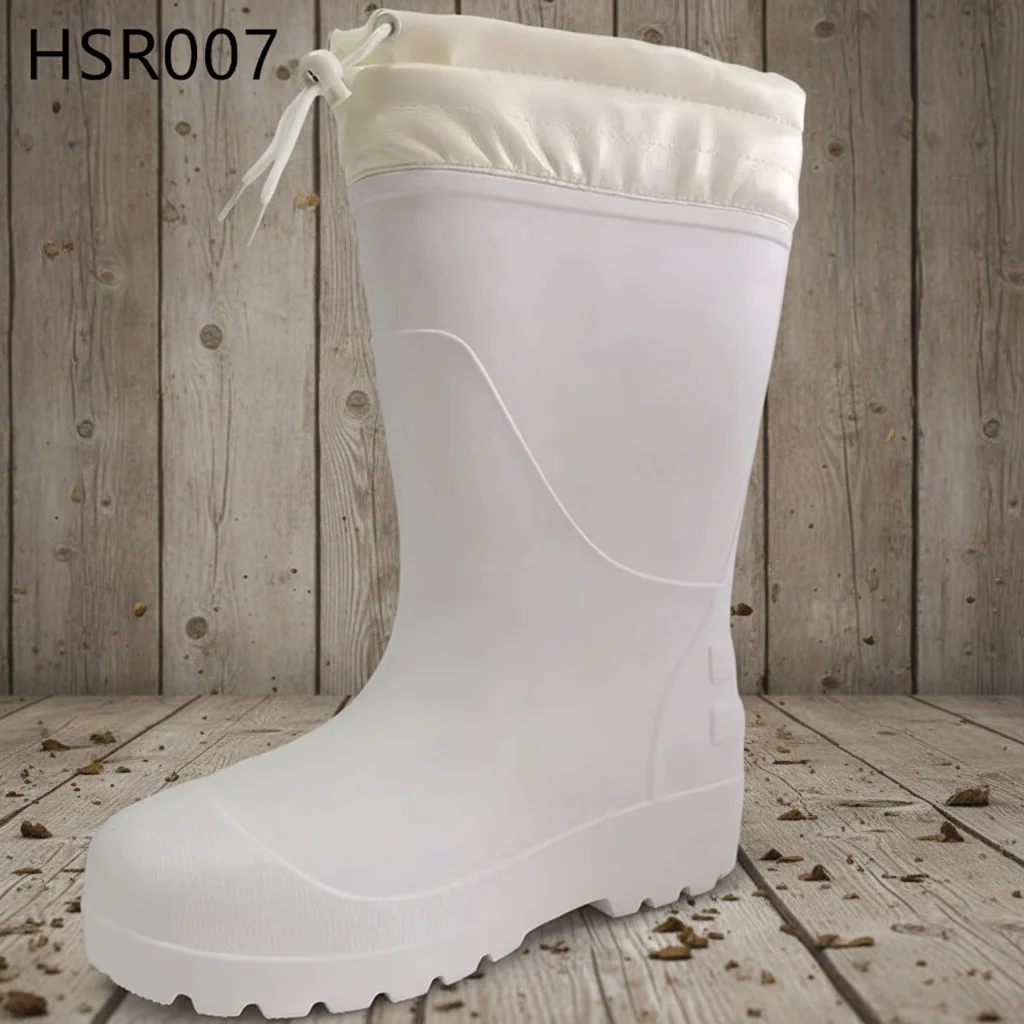 HY,humid Climates Warm Real Wool Insole&lining SRC Gumboots Easy Clean Freeze-resistant Super Light EVA Rain Boots HSR007