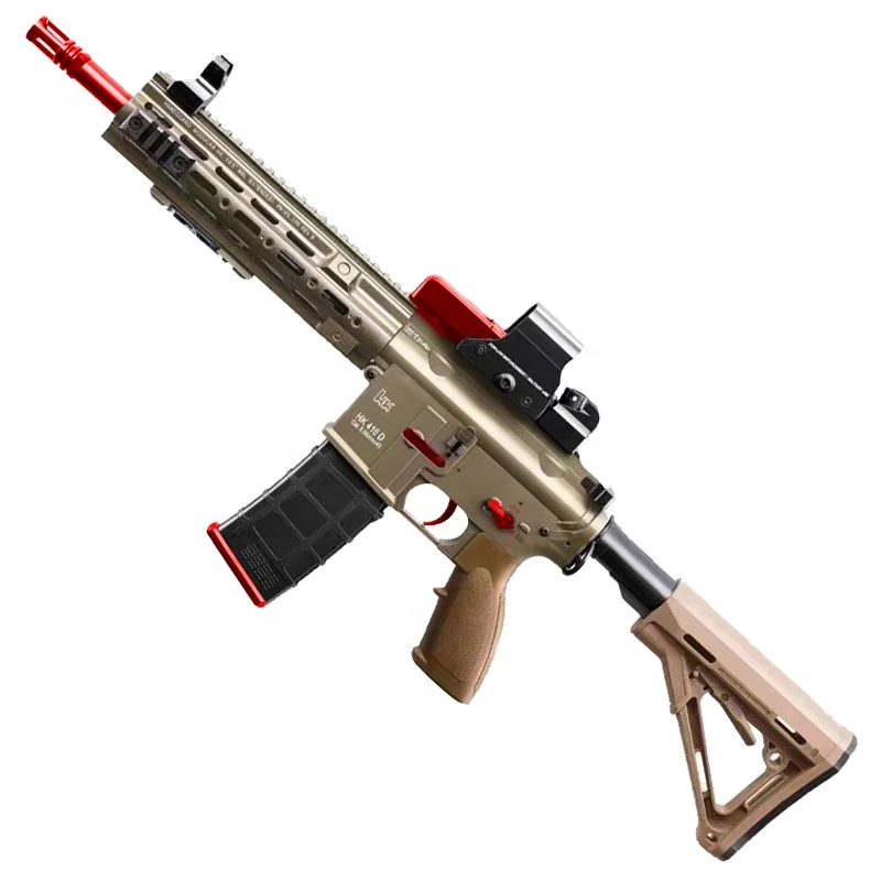 Hk416 Assault Rifle Electric Splatter Gel Ball Blaster With Water Beads