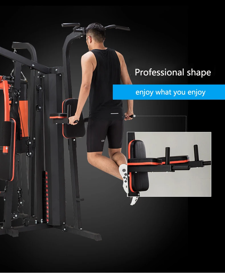 Лидер продаж 3 станции оборудование для фитнеса чехол домашнего тренажерного зала с гантелями и боксерским мешком