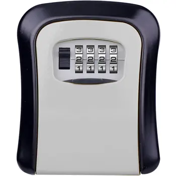 Best Price Portable Key Lock Box 4 Digit Combination for House Wall Indoor Outdoor Storage Mounted Safe Key Lock Box
