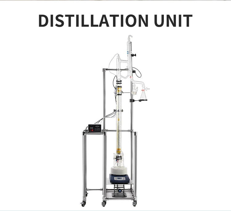 Lab Vacuum Rectifying Rectification Distillation Distilling Column Kits Unit Plant Set With