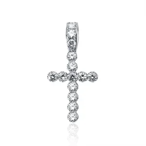 2020 Hot Sale Classic Statement Necklace Pendant Metal Chain & Clean Crystal Cross for Women and Men Jewelry