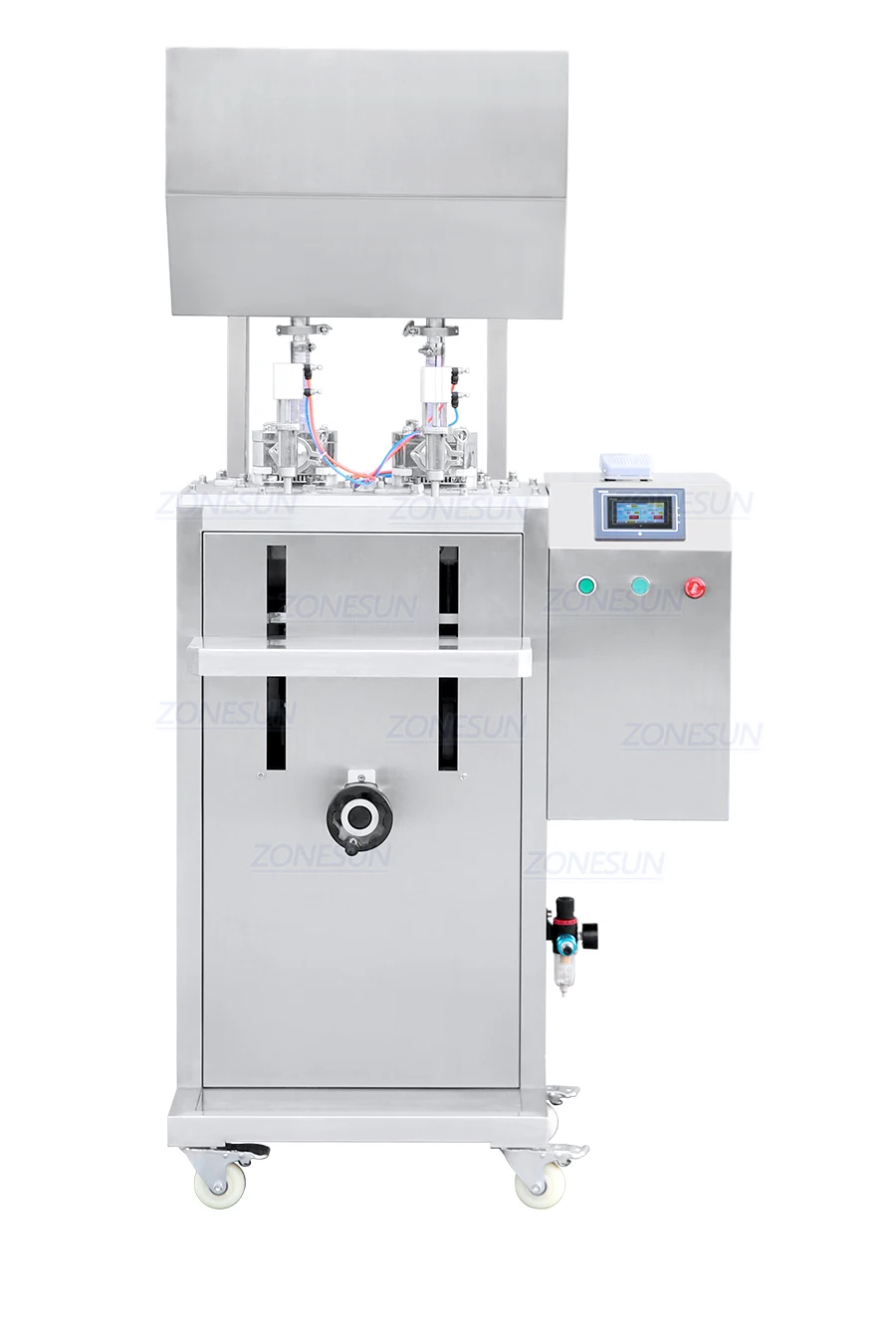 ZONESUN ZS-GTRP2 Semi-automatic Rotor Pump Paste Filling Machine With 2 Heads