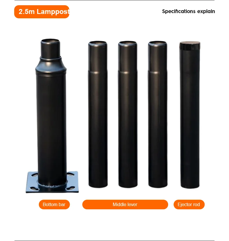 Световой столб, новейший парковочный фонарь, столб, оцинкованная сталь, Прямая поставка с завода, умный городской столб, уличный Сплит-Тип