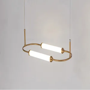 Minimalist Post-Modern Ring Chandelier for Dining Showroom Nordic Designer Luxury Round Pendant Light for Living Room Art