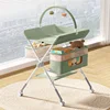 Vert (Ajouter un support à jouets et un panier de rangement à double niveau)