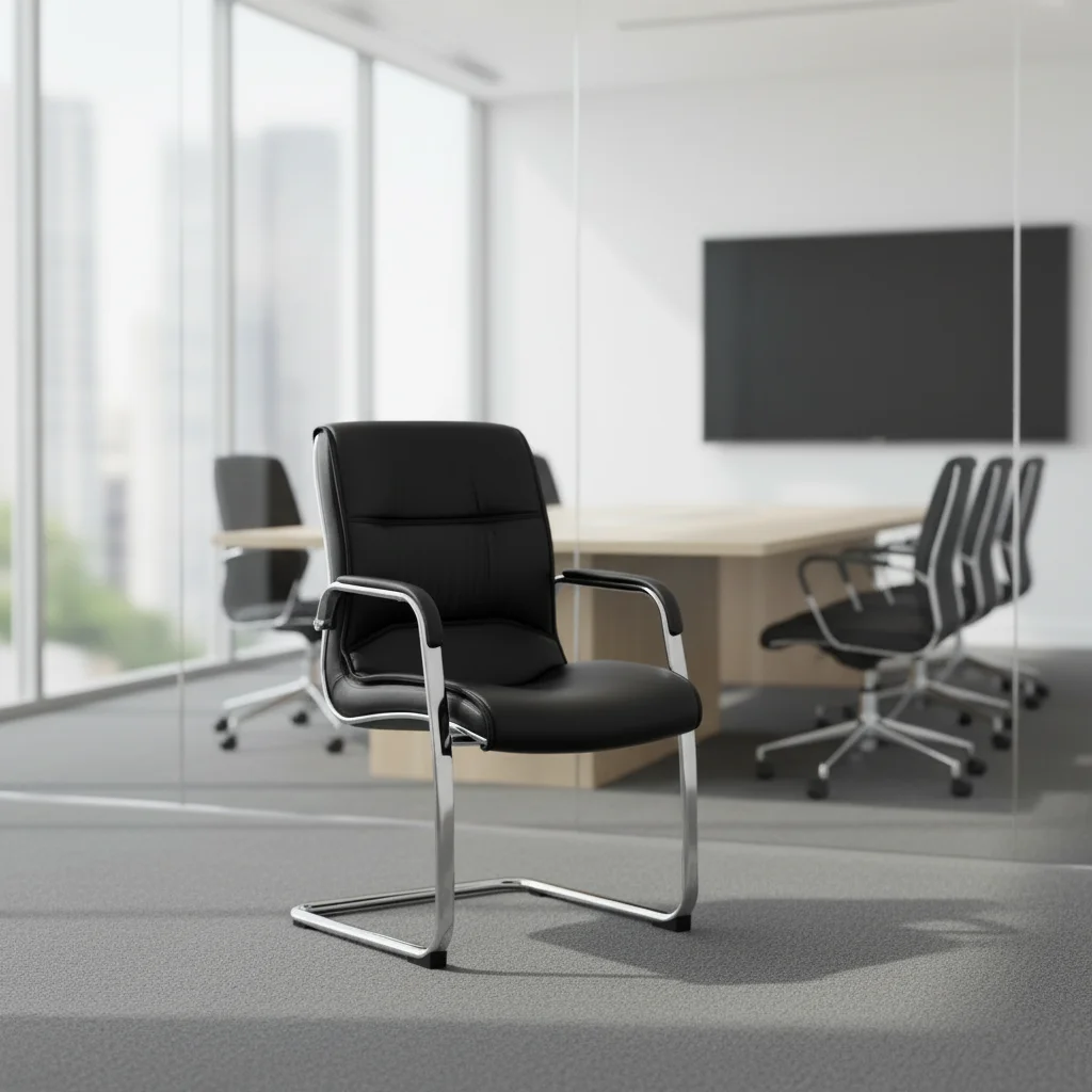 Modern Leather Executive Ergonomic Adjustable Steel Frame Computer Chair 5