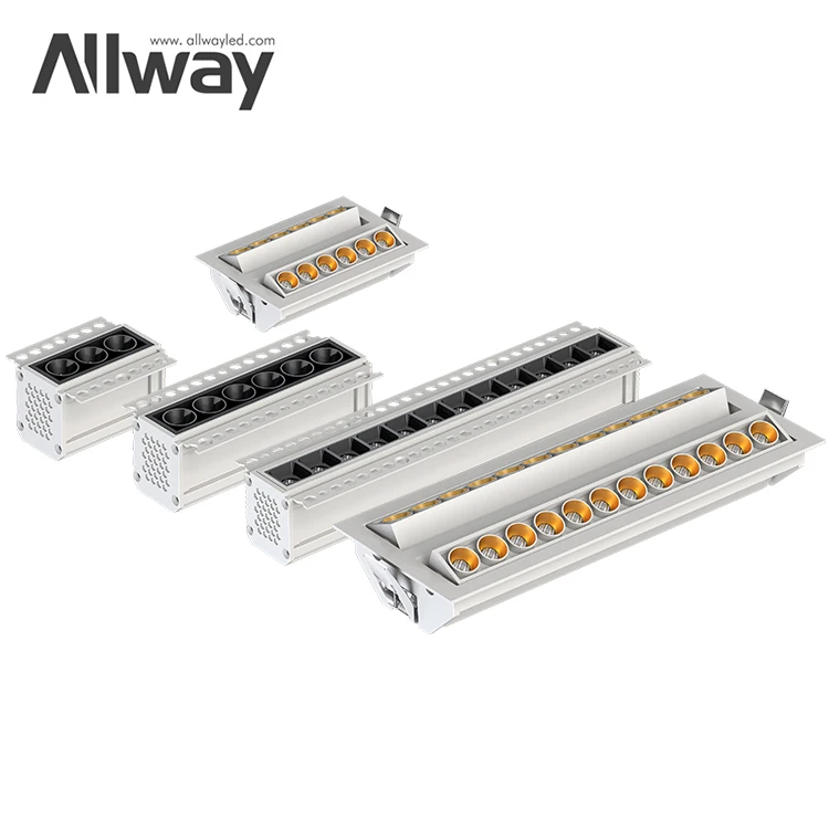 Allway Modular Design Long Working Time Aluminum Ceiling Recessed Mounted 6w 10w 20w Square Led Downlight
