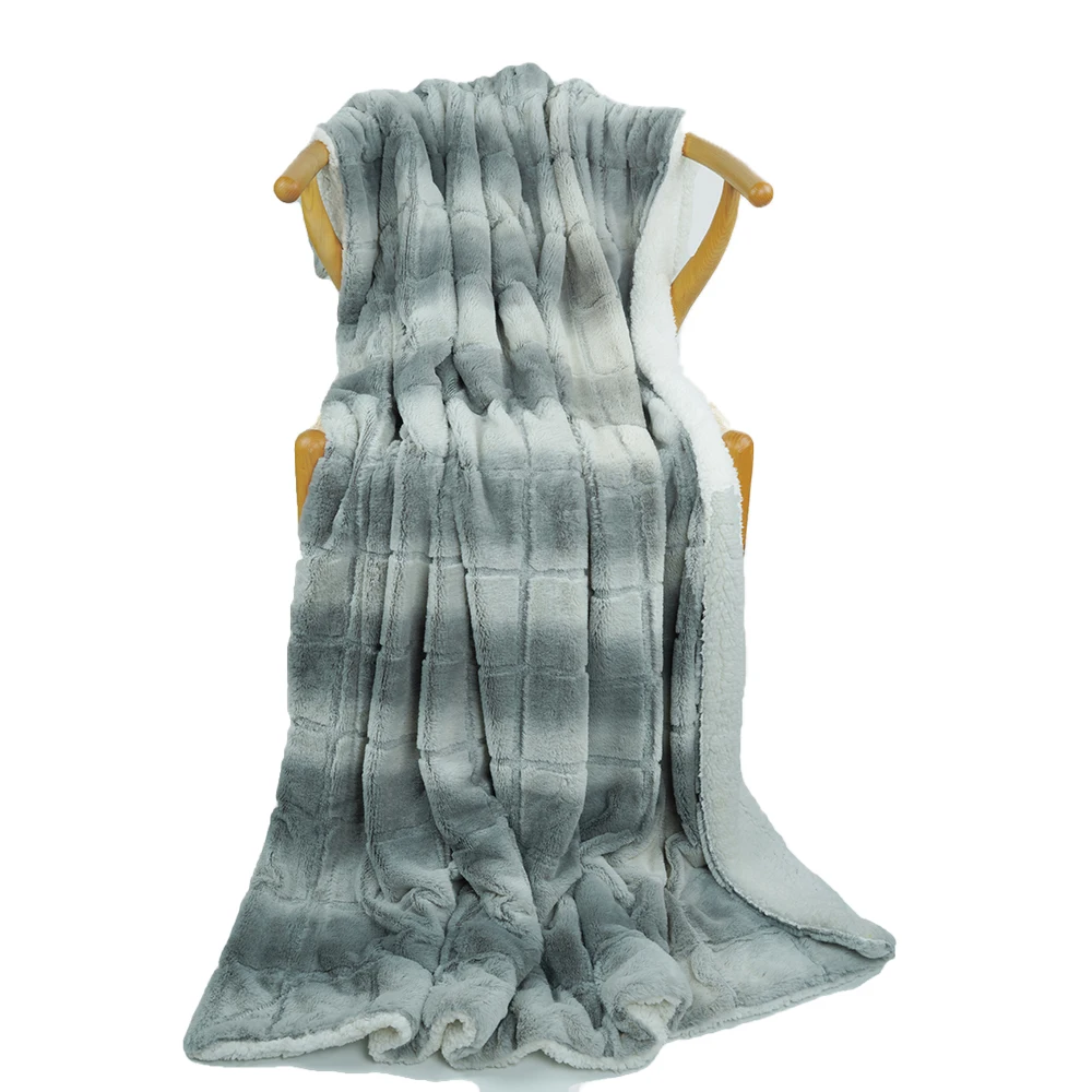Luxury Double Side Luxury Faux Fur Other Blankets Throw For Bed And