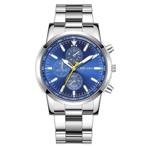 Quartz Watch Quartz Chronograph Black Dial Watches Men Wrist Calendar Timer Casual Watches for Men