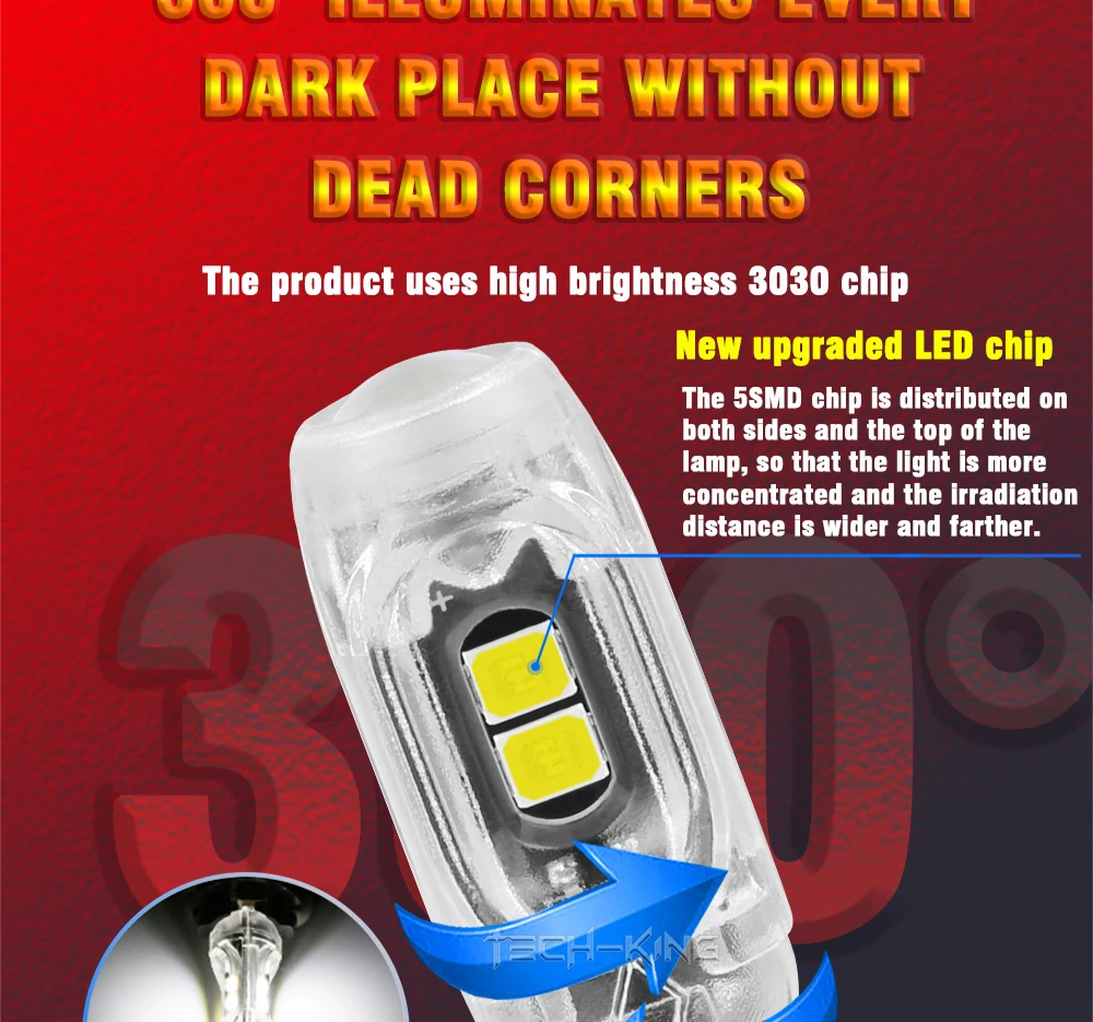 Car Led Lamp High Brightness Width Light Bulb 194 W5W Canbus 5Smd 3030 T10 Lens 12V Light Bulb