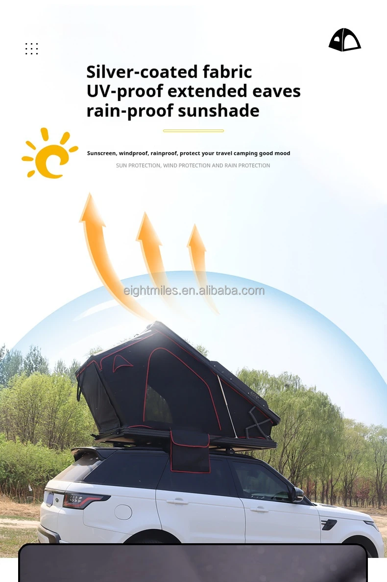 New Outdoor Camping Easy Install SUV Car 4 Person Rooftop Tent Top Roof ...
