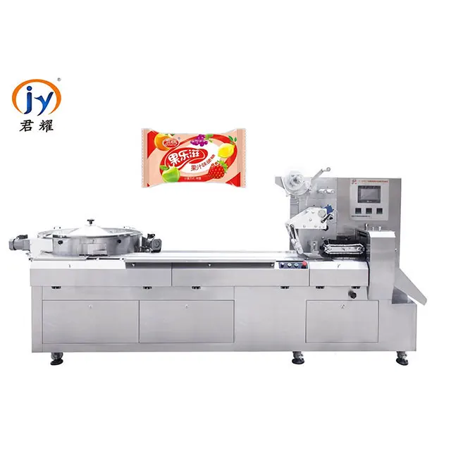 High Speed Hard Candy Soft Gummy Horizontal Packing Machine Automatic Pillow Flow Wrapper Small Packaging Machine