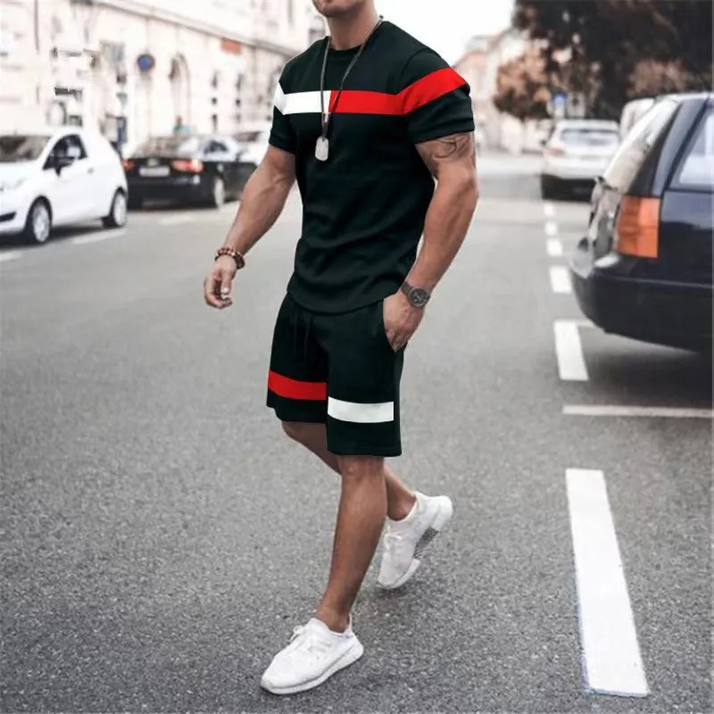 Wholesale Summer Clothing Short Set Two Piece Sweat Shorts Sets For Men