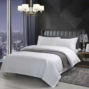 Complete Bedding Ensemble Custom Woven Hotel Bedding Set Queen King Size 100% Cotton 300TC Eco-Friendly Anti-Pilling Non-Toxic