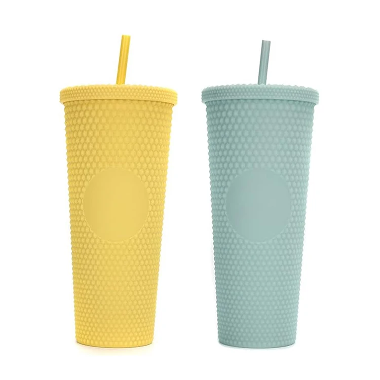 Wholesale Two-Tone Matte Studded Tumbler BPA Free Textured Water Bottle  Drinking Cup