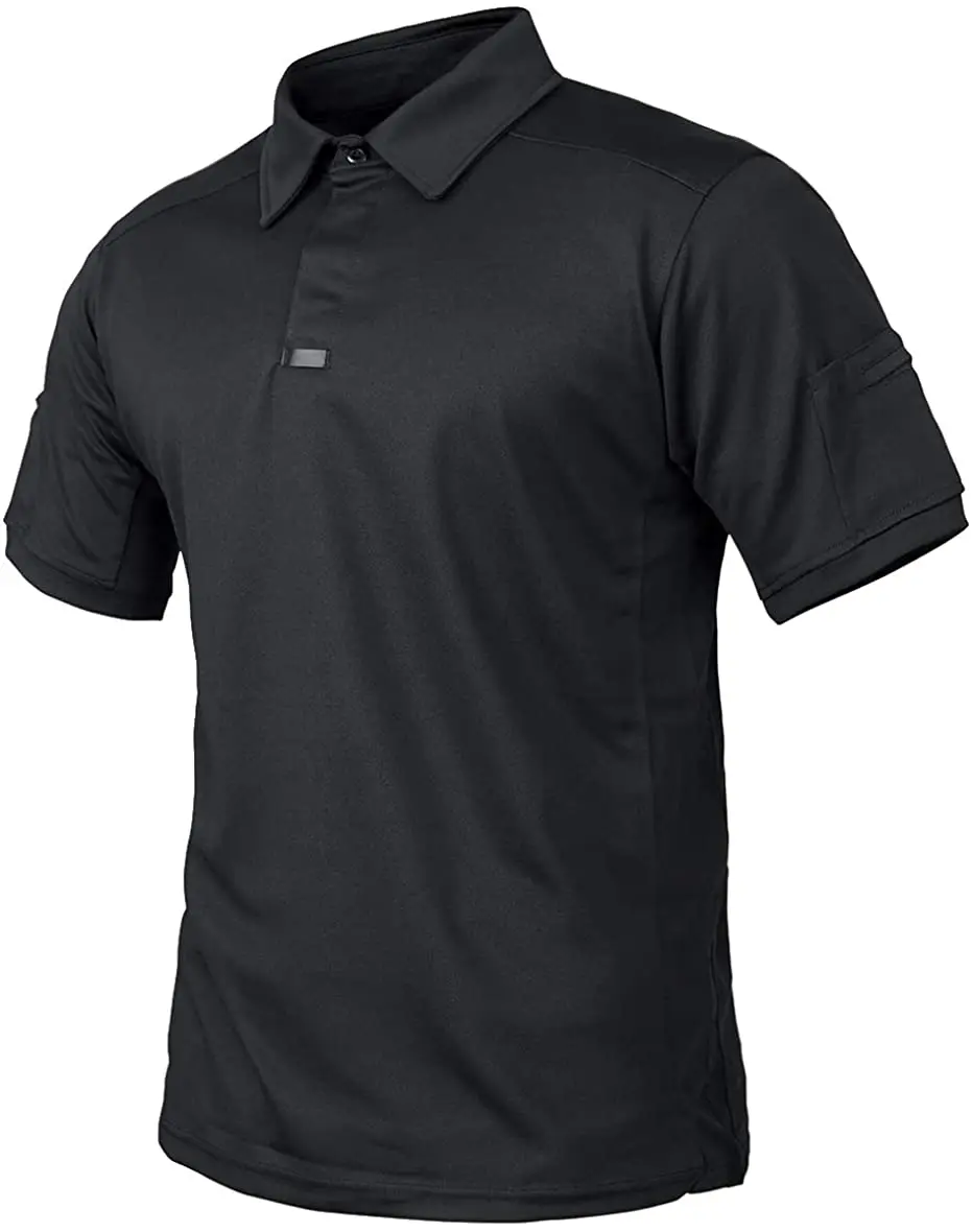 Tactical Bulk Polo Shirt With Pen Pockets On Sleeve And Sunglass Loop